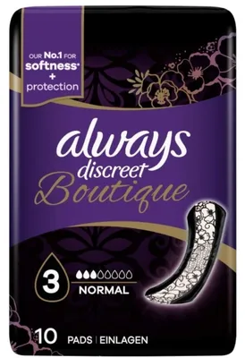 Obrázek produktu pro Always, Discreet Boutique, inkontinenční vložky, 10 kusů (VÝROBEK Z NĚMECKA)