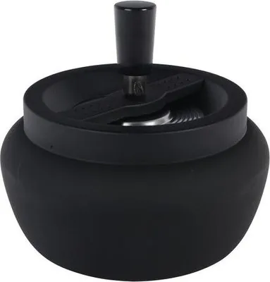 Produktbild von Großer Drehaschenbecher 11cm mattschwarz 22395