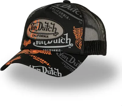 Produktbild von Von Dutch Originals Trucker Cap - CALIFORNIA ALLOVER Mesh Black