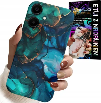 Produktbild von Fall Für Samsung Galaxy A06 5G - Blau Grün Marmor Zurück Designs