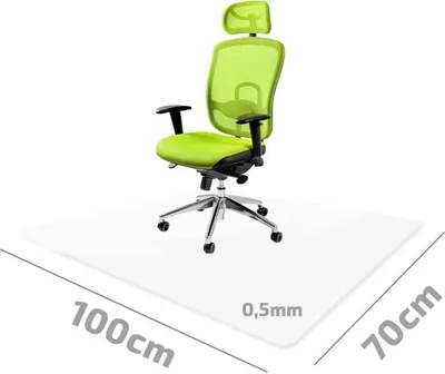 Produktbild von ZOLTA - podložka pod kancelářskou židli - podložka pod kancelářskou židli - podložka pod stůl - průhledná - 0,5 mm 70x100 cm
