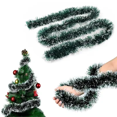 Image de 5 guirlandes de Noël, guirlande pour Noël, guirlande de sapin, 9 cm x 2 m, décoration de Noël