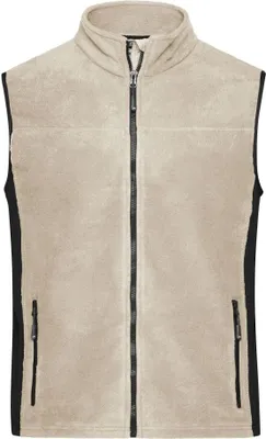Produktbild von Strapazierfähige Fleece Weste im Materialmix stone/black, Gr. M