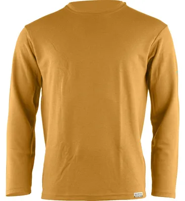 Image de Pull mérinos pour homme WOLK, couleur moutarde, modèle durable