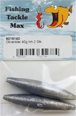 Produktbild von FTM Olivenblei - Angelgewichte , Gewicht / Inhalt:40g / 2 Stück