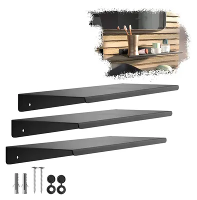 Produktbild von SOTECH Wandregal HOVER-IV 350 x 130 x 30 mm schwarz (3 Stück)
