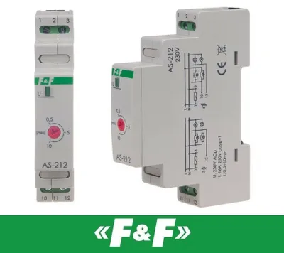Obrázok produktu pre F&F AS-212 Schodiskový časovač Schodiskový časovač osvetlenia 230V AC 16A 1x NO 1 modul