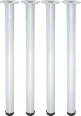 Obrázek produktu pro Nohy ke stolu Element round white, 4 ks, sada ocelových trubkových nohou,  60 mm