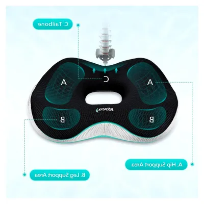 Produktbild von Donut Sitzkissen, orthopädisch ergonomisch aus Memory Foam, Sitzring für Büro und Auto, Schmerzlinderung, verbesserter Sitzkomfort, ohne Gel