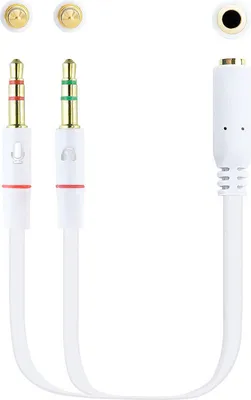 Produktbild von Nanocable 10.24.1203, 2 x 3.5mm, Männlich, 3.5mm, Weiblich, 0,2 m, Weiß