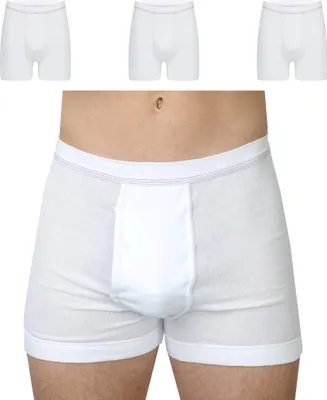 Produktbild von SES Feinripp Unterhosen Herren weiß 3er Pack aus 100% Baumwolle XL/kochfeste Herren Unterhosen mit Eingriff und Weichbund/Unterhosen Männer aus hochwertigem Feinripp