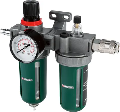 Immagine prodotto di Unità di manutenzione aria compressa Parkside Filtro aria compressa Riduttore di pressione Lubrificatore a nebbia PDWE 8 B2