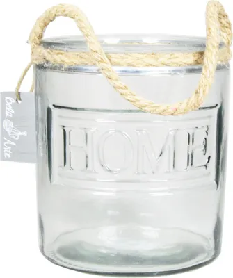 Produktbild von INNA-GLAS Windlichthalter DAPHNEY mit Henkel, klar, 16,5cm, Ø14cm - Glaswindlicht