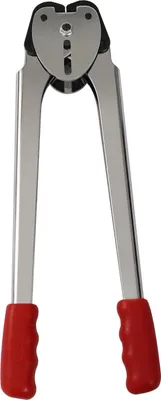 Produktbild von Manuelles Umreifungsset - Spanner & Verschließer - 1000 N Spannkraft - Bruchlast 40 kg - Für Band 12–16 mm - Inkl. Umreifungsband - Rot