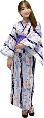 Produktbild von Silecomplaza Kimura Jitsugyo Women's Kyoto Traditional Easy Wearing Kawaii Yukata Robe(Japanese Casual Kimono) Full Set 4