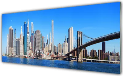 Produktbild von Glasbilder 125x50 Wandbild Druck auf Glas Brücke Stadt Architektur