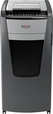 Produktbild von Rexel Optimum AutoFeed+ 600M Aktenvernichter mit Partikelschnitt P-5, 2 x 15 mm, bis 600 Blatt, schwarz