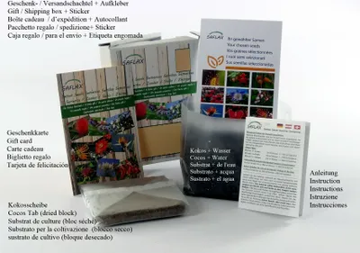 Zdjęcie produktu dla SAFLAX - Zestaw prezentowy - Polne Kwiaty - Plażowicze - 1000 Nasiona - Z pudełkiem upominkowym, etykietą wysyłkową, kartą podarunkową i podłożem uprawowym - Mix