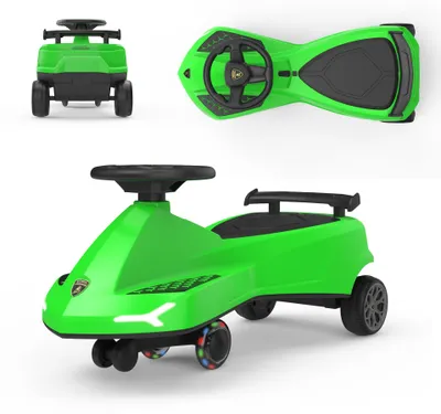 Obrázok produktu pre Lamborghini Rutschauto mit Leuchträdern, Musik & Licht bis 110 kg belastbar - Grün