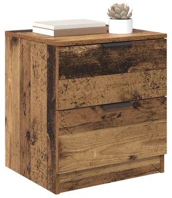 Image de vidaXL Table de nuit 2 pcs Vieux bois 45 x 39 x 50 cm Bois composite