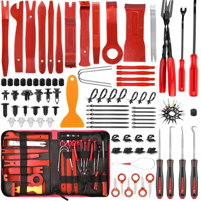 Image de Kit d'outils de démontage automobile, 352 pièces, polyvalent, pour les travaux d'aménagement intérieur