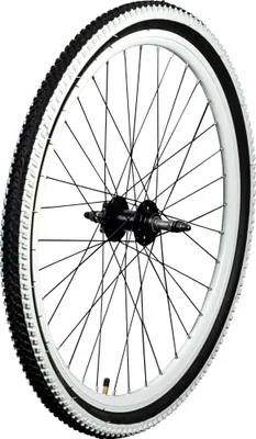 Produktbild von Galano Toxic Laufrad 26 Zoll Komplettrad Mountainbike mit Reifen und Schlauch Hinterrad weiße Felge
