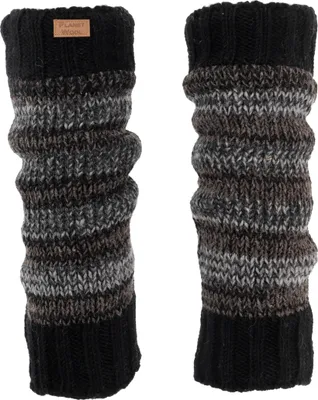 Produktbild von Wollstulpen aus Nepal, Beinstulpen aus Schurwolle Ton in Ton - Grau/braun, Uni, 42*13 cm, Socken & Beinstulpen