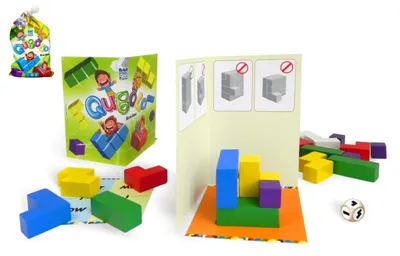 Produktbild von Qubolo Gesellschaftsspiel mit Holzwürfeln in einem Stoffbeutel (27 x 15 cm) STRAGOO