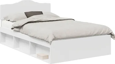 Obrázok produktu pre Rám postele Biela 120 x 200 cm Masívne borovicové drevo
