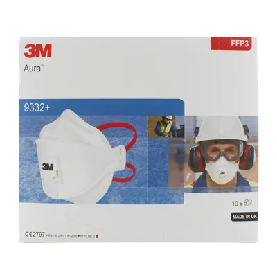 Zdjęcie produktu dla 3M 9332+, Filiżanka, FFP3, Biały, Monochromatyczny, 1 szt.