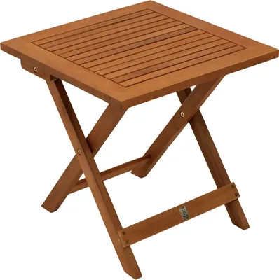Produktbild von DEGAMO Beistelltisch Gartentisch Klapptisch Holztisch JAVA 45x45cm, Akazie Holz  geölt