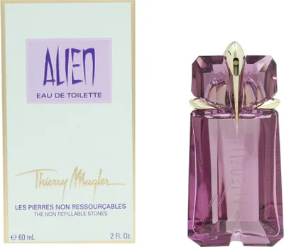 A perfume box and bottle are displayed side-by-side against a white background.