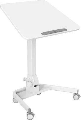 Image de SVITA JEJU Table pour ordinateur portable Support pour ordinateur portable Pupitre debout mobile Hauteur réglable Pliable Blanc
