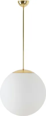 Imagen del producto de OSMONT ISI64436 ISIS P3 PM-M: Lámpara colgante de plástico, con detalles en latón pulido/blanco, grado de protección IP40, 3000 K, LED de 27 W