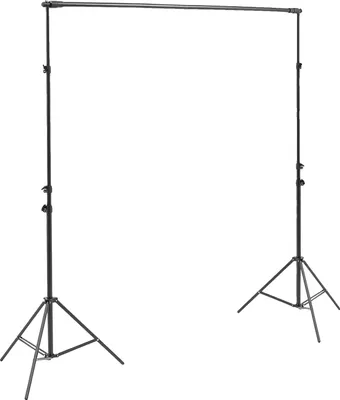 Immagine prodotto di Set di supporti per fondali fotografici, altezza regolabile, sistema di supporto portatile, colore nero