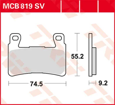 Immagine prodotto di TRW Pastiglia freno Trw Sinter Mcb 819 Sv