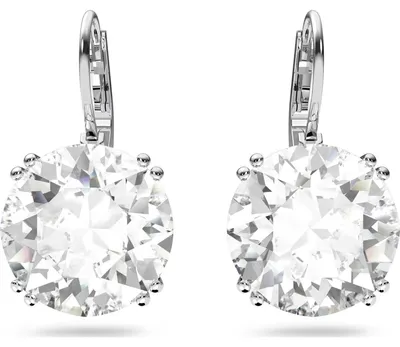 Produktbild von Swarovski Millenia Drop-Ohrhänger in Weiß, Rundschliff, Rhodiniert - Eleganz trifft auf Glanz | Artikelnummer: 5628351