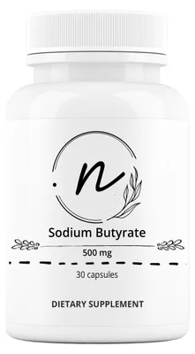 Produktbild von Natriumbutyrat 500 mg, 30 magensaftresistente Veggie-Kapseln – NaturePro