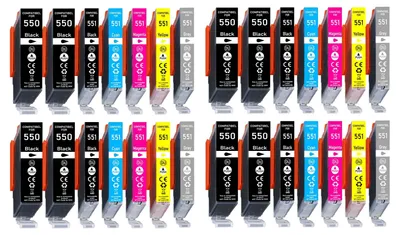 Produktbild von 28er Pack Druckerpatronen PGI-550 CLI-551 kompatibel mit Canon MG7500