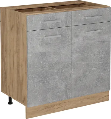Produktbild von Küchenunterschrank Vicco R-Line Beton 80 cm ohne Arbeitsplatte, Model 53735