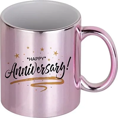 Produktbild von Tasse für Sublimation - Pink - Chromeffekt - 11oz / 320m