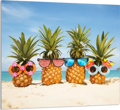 Produktbild von GLASPLATTE FÜR KÜCHE 65x60 Ananas