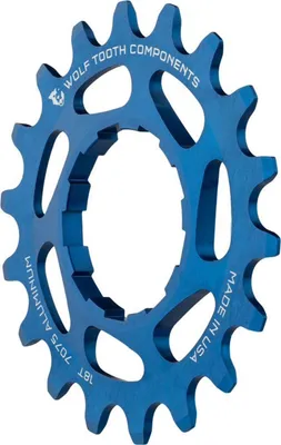 Obrázek produktu pro Wolf Tooth Aluminium Single Speed Ritzel, 18 Z., modrá
