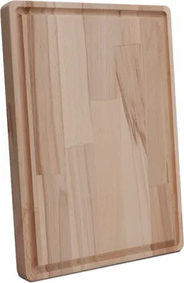 Produktbild von Schneidbrett mit Saftrinne, Größe M, 35 x 25 x 3 cm, Buchenholz - HKS Selection