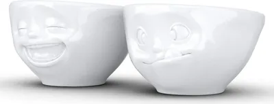 Image de FIFTYEIGHT PRODUCTS T012501 FIFTYEIGHT Schälchen Set 100ml - Lachend & Lecker weiß