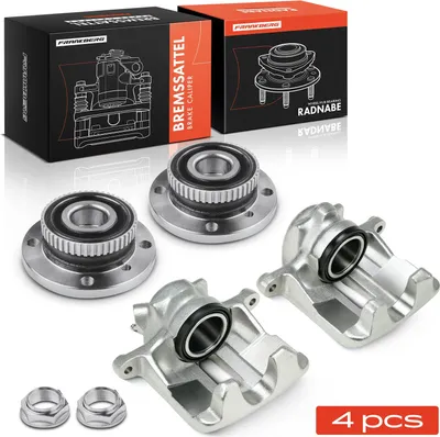Produktbild von Frankberg 2x Bremssattel + 2x Radnabe Vorderachse Links Rechts für BMW 3er E30 316 318 320 323 324 325 1982-1994