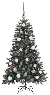 Image de Arbre de Noël – Arbre de Noël artificiel – Épicéa – PVC vert – 120 cm – Livré avec un pied