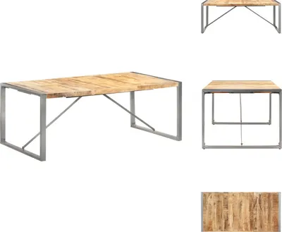 Immagine prodotto di vidaXL Tavolo da pranzo 200x100x75 cm Legno massiccio di mango grezzo - Tavoli da pranzo