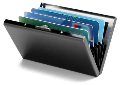 Produktbild von Kreditkartenetui aus Aluminium mit RFID-Schutz für Damen und Herren
