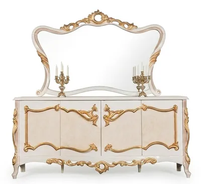 Produktbild von Klassisches Sideboard mit Spiegel für stilvolles Wohnambiente